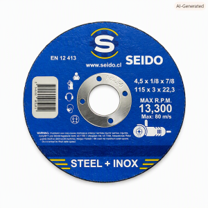 Disco de Corte SEIDO Steel - Inox 115 mm (4,5") x 3 mm