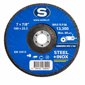Disco Traslapado SEIDO 180 x 22,23 mm Gr 60 Zir (7 pulg)
