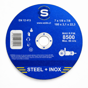 Disco de Corte SEIDO Steel - Inox 180 mm (7") x 3 mm